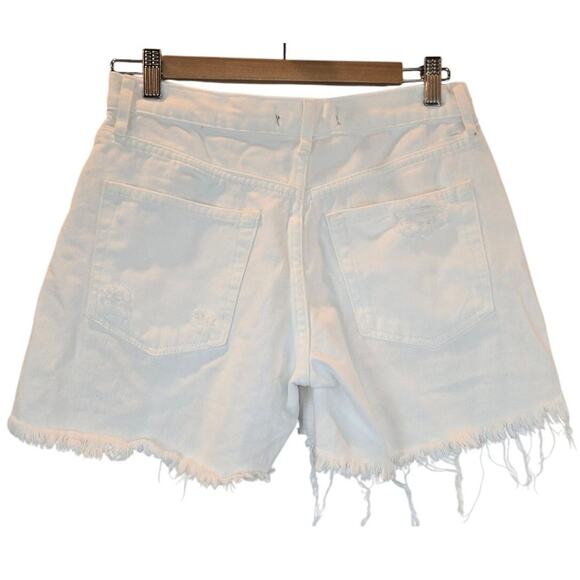 Free People We The Free Maggie Mid-Rise Shorts Optic White Size 25 NWT - Picture 5 of 13